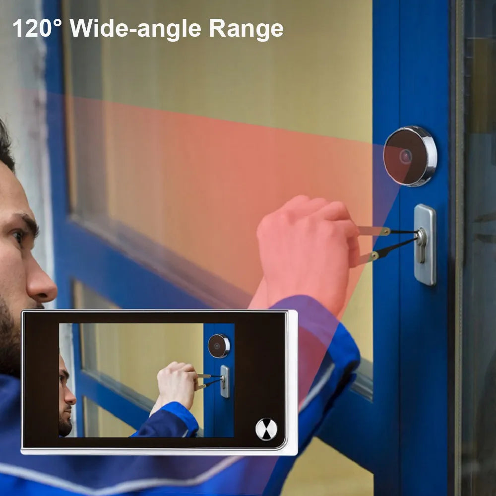Wsdcam 3.5 inch Camera Peephole Doorbell 120 Degree Door viewer Wireless Doorbell Smart Home Door Camera with Monitor Mirilla
