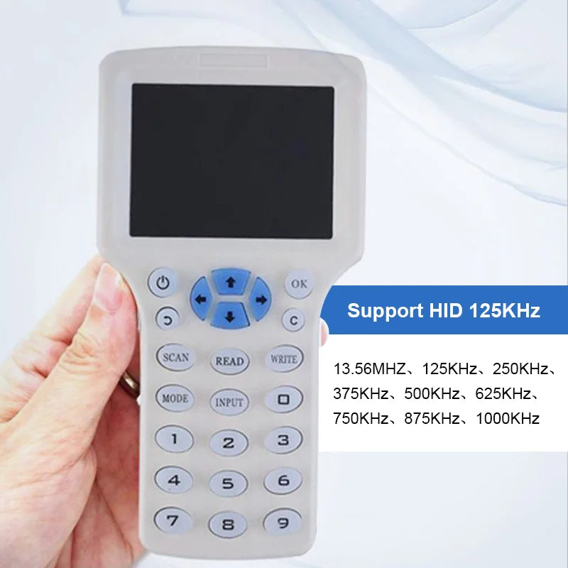 English 10 IC/ID Frequency RFID Access Control Card Reader NFC Encryption Card Writer UID Chip Duplicator Smart Key Copier