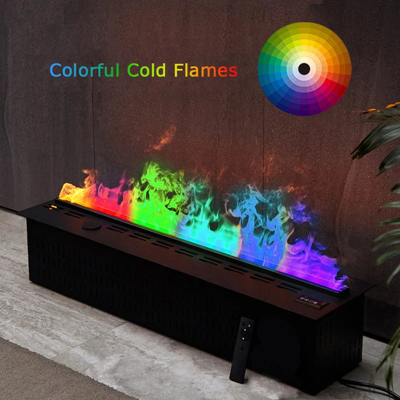 Colorful Simulation Flame Water Vapor Fireplace 5 Year Warranty Smart Steam LED Flame TV Stand Decorative Electric Fireplace