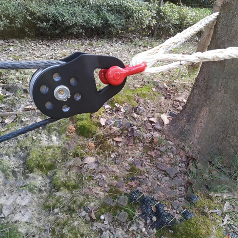 10Ton Pulley Heavy Rope Block Roller Duty Swivel Bearing Wire Moving Tool Snatch Winch Sheave Nylon Wheel Rescue Trailer Pulley