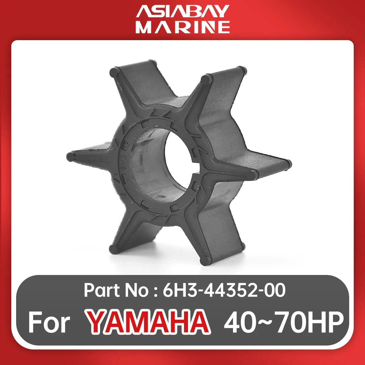 6H3-44352-00 Water Pump Impeller For Yamaha Outboard  Engine 40 50 60 70hp F40 F45 F50 F60 F70 FT50 FT60 Boat Parts Accessories