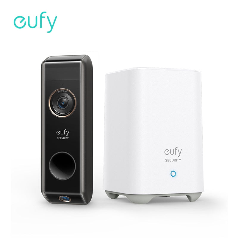 eufy Security Video Doorbell Dual Camera (Battery-Powered) HomeBase 2K Wireless Doorbell Camera Dual Motion Package Detection