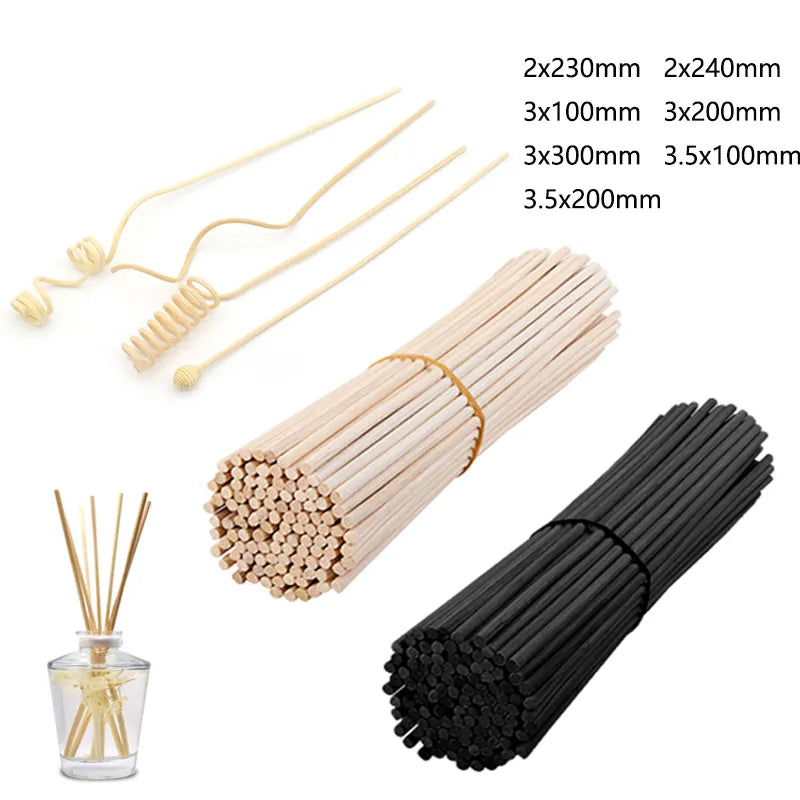 5-100pcs 2-3.5mm Reed Diffuser Replacement Stick DIY Handmade Home Decor Extra Thick Rattan Aromatherapy Diffuser Refill Sticks