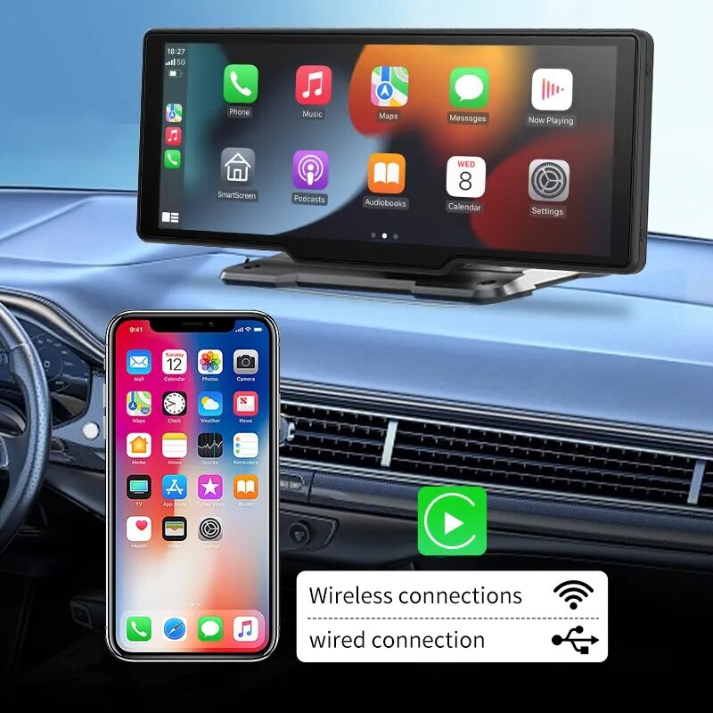 10.26inch Carplay MP5 Player Portable BT HD Touch Srceen Wireless Carplay Android Auto Car Radio Mirrorlink MP5 Video Stereo