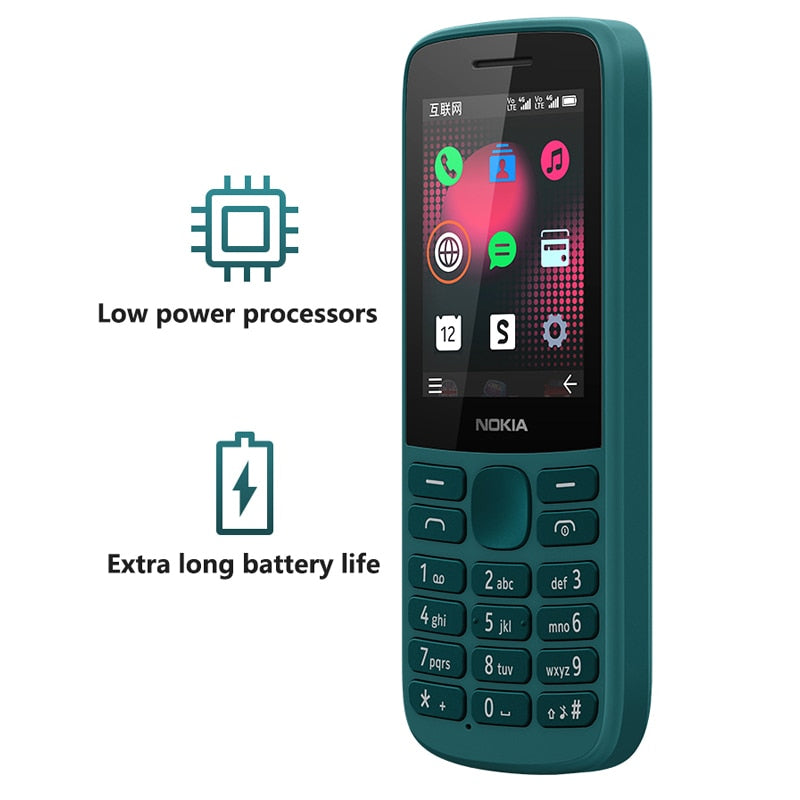 New and Original Nokia 215 4G Mobile Phone Multilingual Dual SIM Cards 2.4 Inch FM Radio 1150mAh Feature Push-button Phone