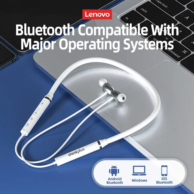 Lenovo HE05X Ⅱ Bluetooth 5.0 Neckband Earphones Wireless Earbuds Magnetic Neckband Earphone Waterproof Sport Headset with Mic
