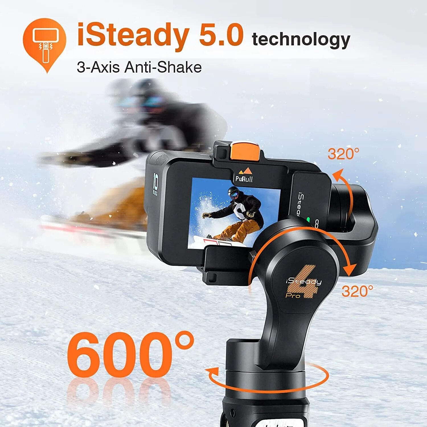 Hohem Official iSteady Pro 4 Gimbal for GoPro 11/10/9/8/7/6/5 DJI OSMO Insta360 One R Action Camera 3-Axis Handheld Stabilizer