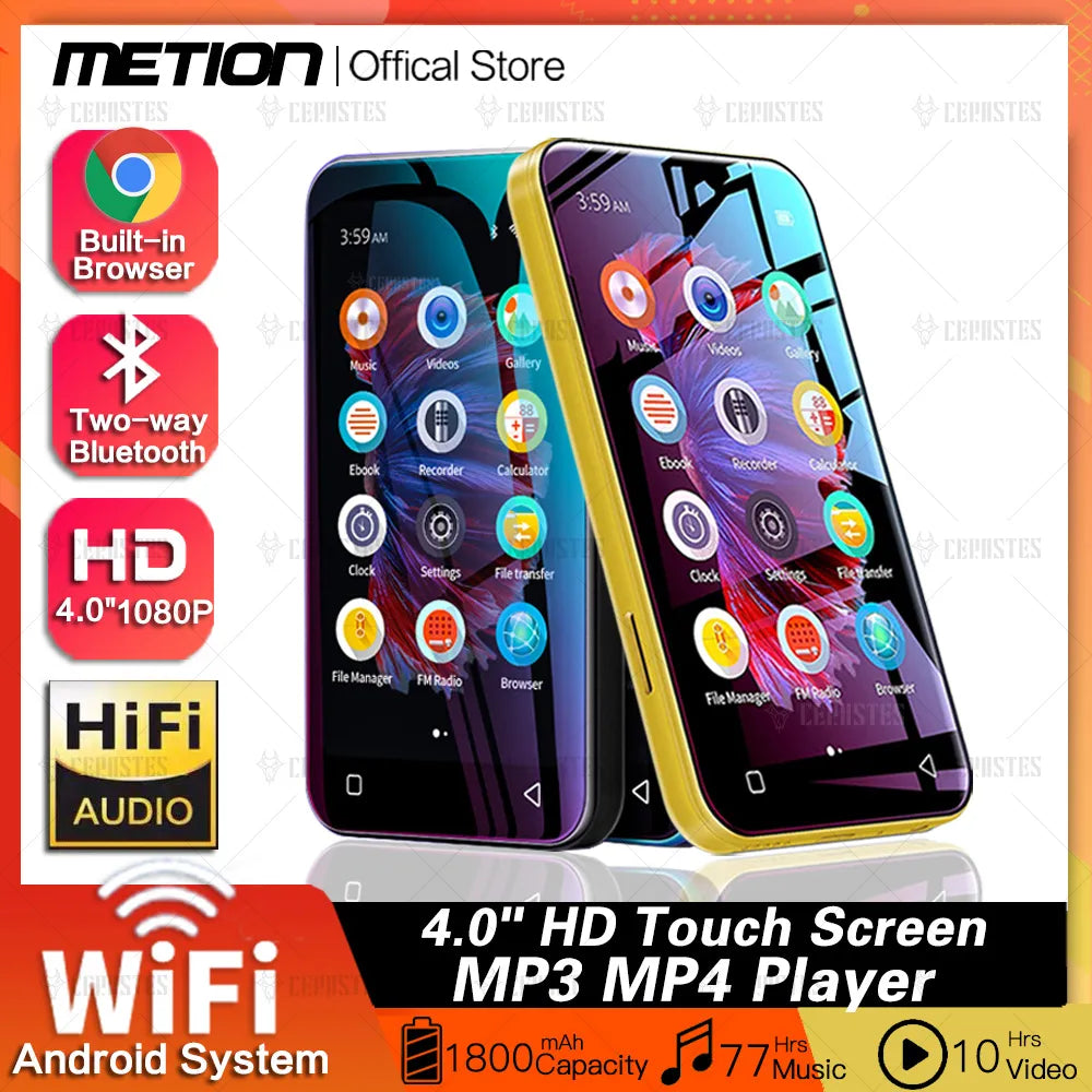 2023 NEW WiFi MP4 Player Bluetooth MP3 Player HiFi Sound Music Walkman FM/Recorder/Browser/Support Max 512GB/Portable Mp3 плееры