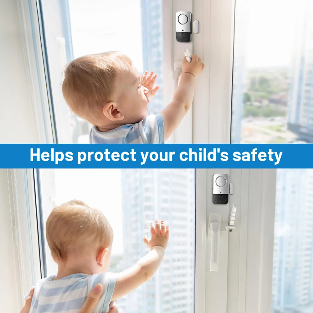 Awapow Wireless Door Window Sensors Alarm 120dB Home Anti-theft Security Protection System Door Window Magnetic Burglar Alarm