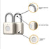 Portable Fingerprint Identification Padlock Smart Keyless Lock Rechargable Luggage Cabinet School Gym Locker