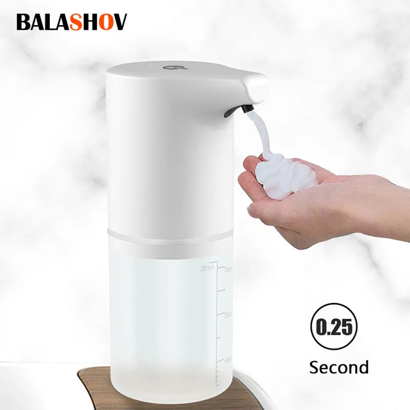 Automatic Induction Soap Foam Dispenser USB Rechargeable Liquid Foam Hand Washer Machine 0.25s Infrared Sensor For Home Bathroom