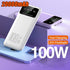 100W Super Fast Charging Power Bank 20000mAh Portable Charger External Battery Pack Powerbank for iPhone Xiaomi Huawei Samsung