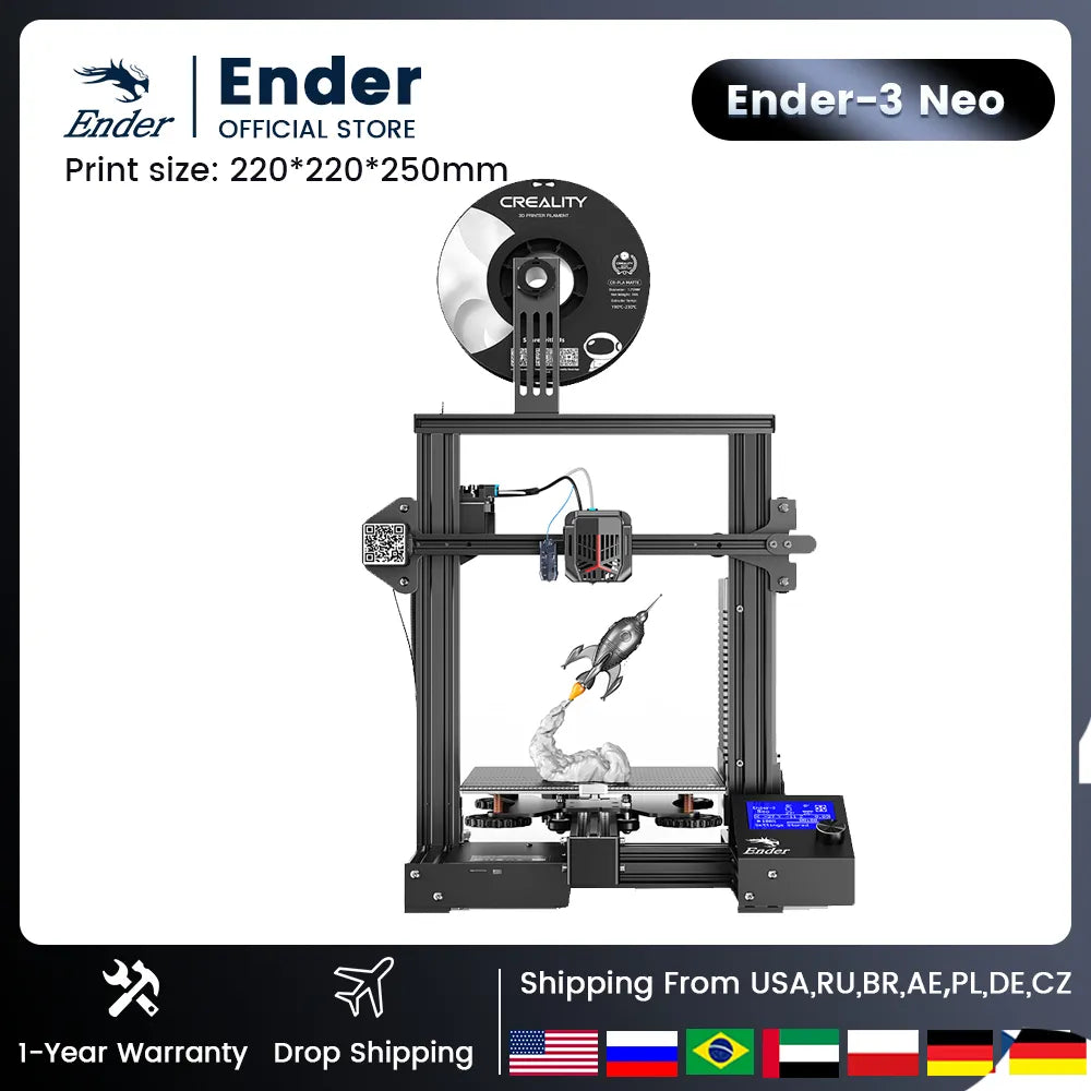 Creality 3D Ender-5 S1 FDM Printer Ender-3 S1 Pro Ender-3 S1 Plus Ender-3 V2 Neo CR-touch Auto-Leveling Impresora 3d
