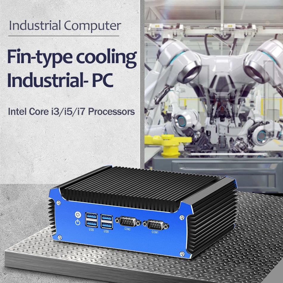 Mini PC Fanless Dual LAN Core i5 5200U i3 5005U Celeron 2955U 2*COM DDR3L PC WIFI Windows Linux Ubuntu Industrial Mini Computer