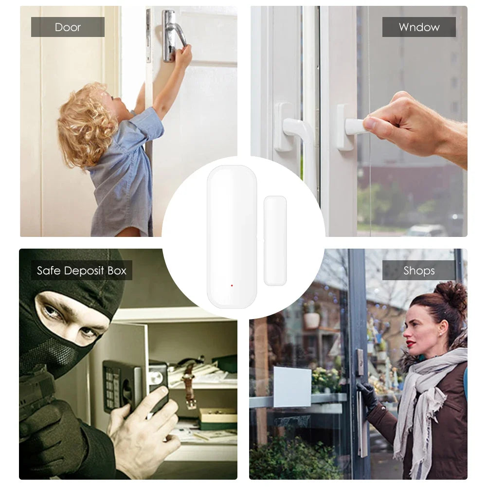 Tuya WiFi  Door Sensor Window Sensor Smart Home Wireless Door Detector Smart Life APP Remote Control for Alexa Google Home