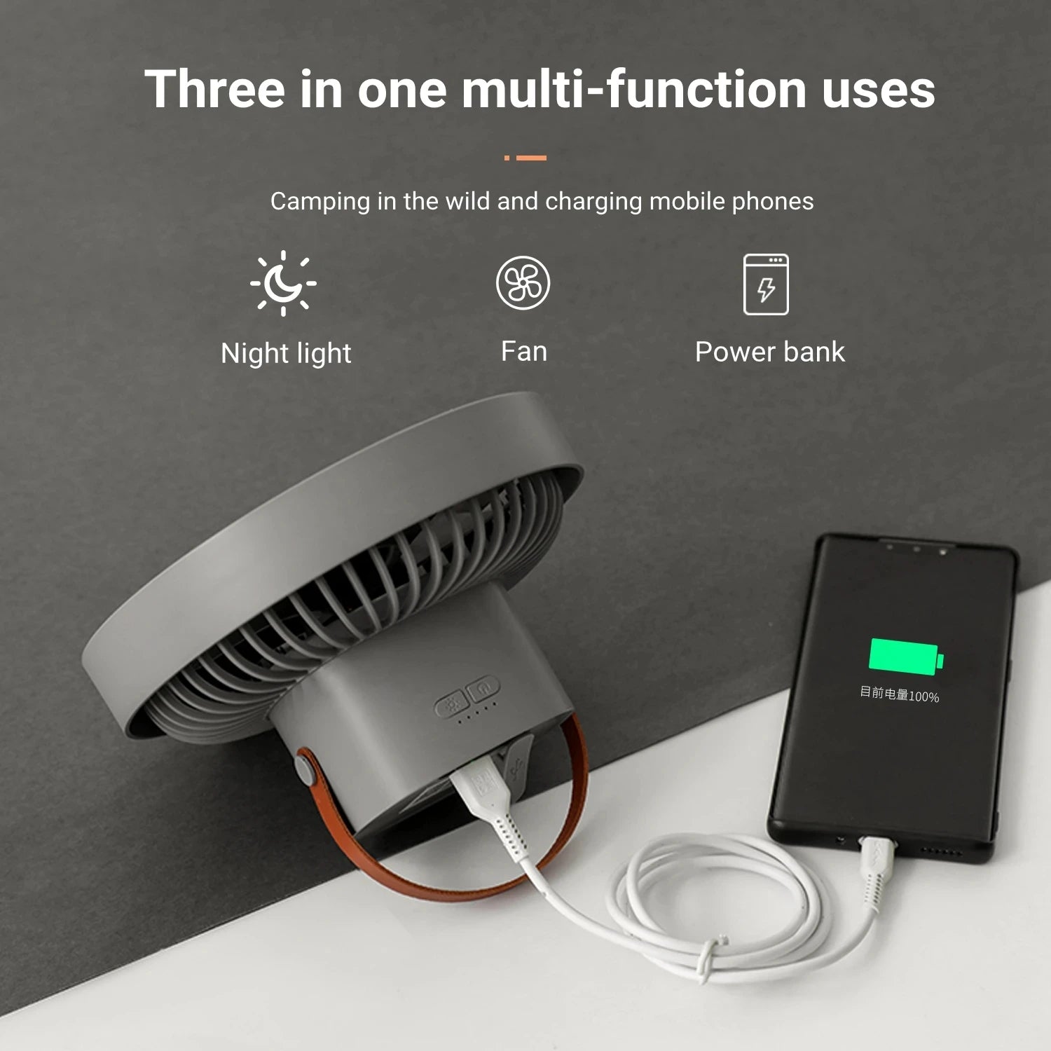10000mAh Rechargeable Portable Fan Ventilador Usb Auto Rotation Standing Fans Stand Cooler Desk Ceiling for Outdoor Camping