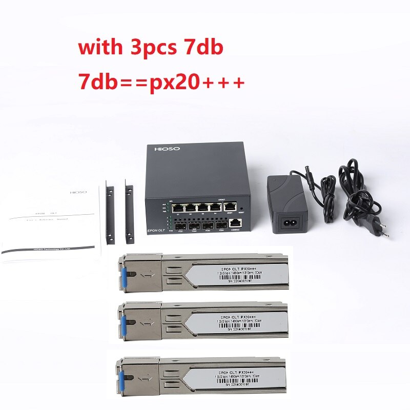 HIOSO MINI 4PON EPON OLT DC12V WEB SNMP COMPATIBLE WITH HUAWEI ZTE FIBER HOME ONUS