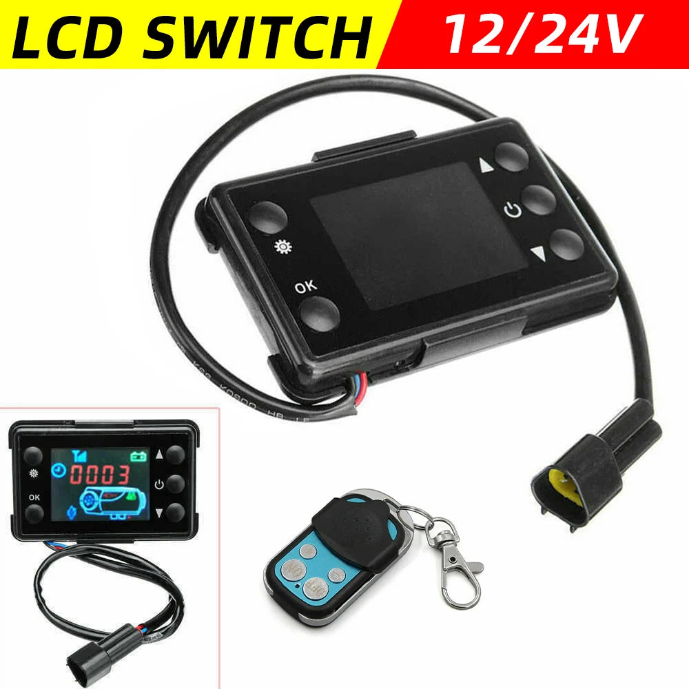 Car Heater LCD Switch Controller Monitor For Car Ignition Copper Diesel air heater for auto or bus track Parking Heater