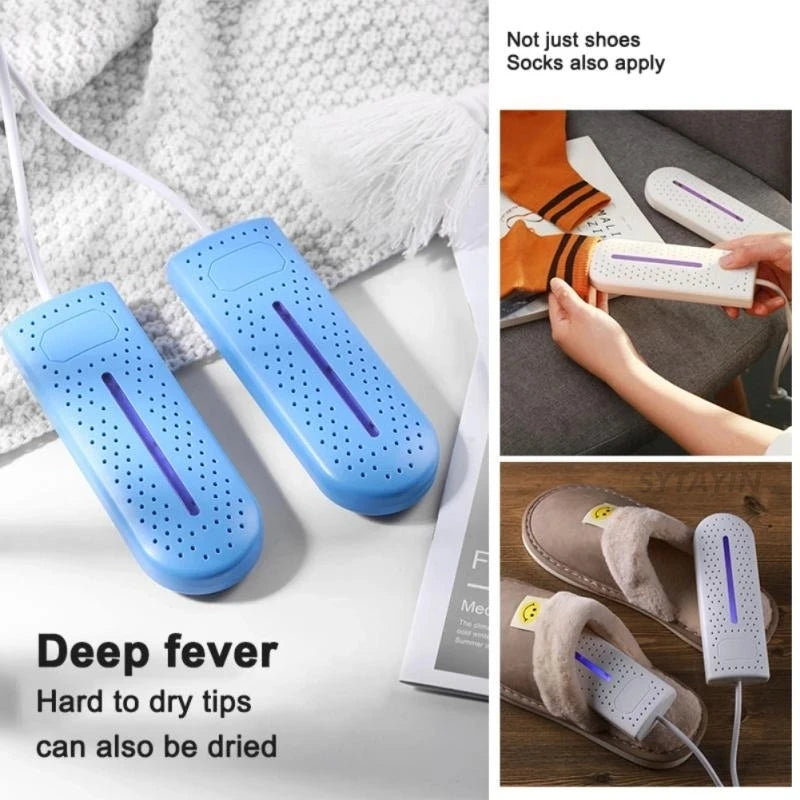 Portable UV Shoes Dryer Machine Deodorizer Dehumidify Device Foot Warmer Heater for Sneaker Shoes Heating Dryers Home Appliances