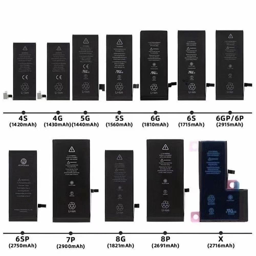 2023 original phone Battery For Apple 6 S 7 8plus  X Xr Xs Max 11 12 Pro 13 14plus Replacement Bateria For iphone 7 batteries