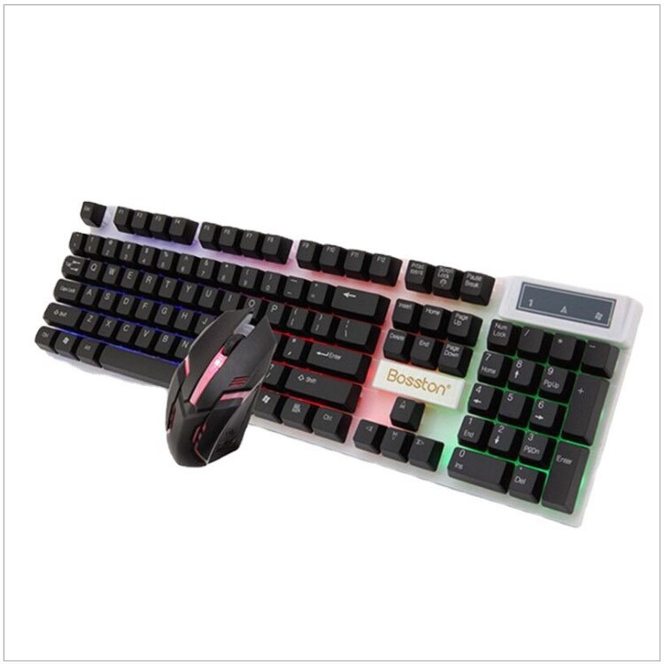 LED Lighting Dazzlingly Cool Lighting Keyboard Mouse Combination Mechanical Keyboard Rgb Mouse Usb Interface For Desktop Laptop
