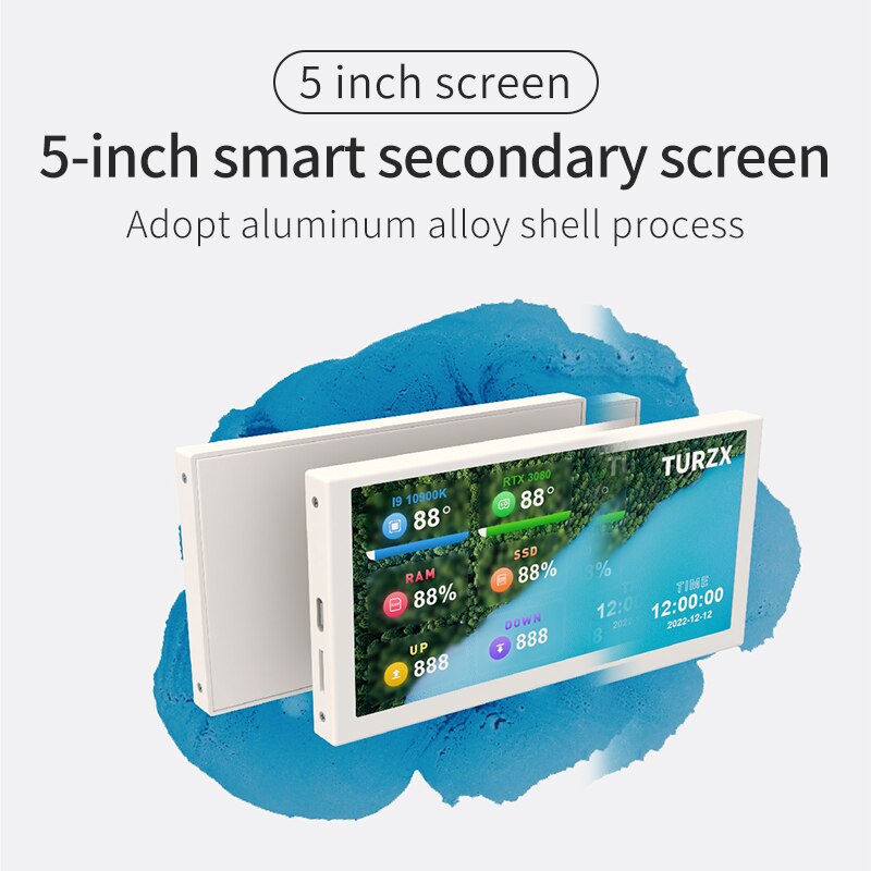 5 Inch USB Type C Display IPS Secondary Screen LCD  Computer CPU GPU RAM HDD 800x480 USBC NO HDMI-compatible Monitor NO AIDA64