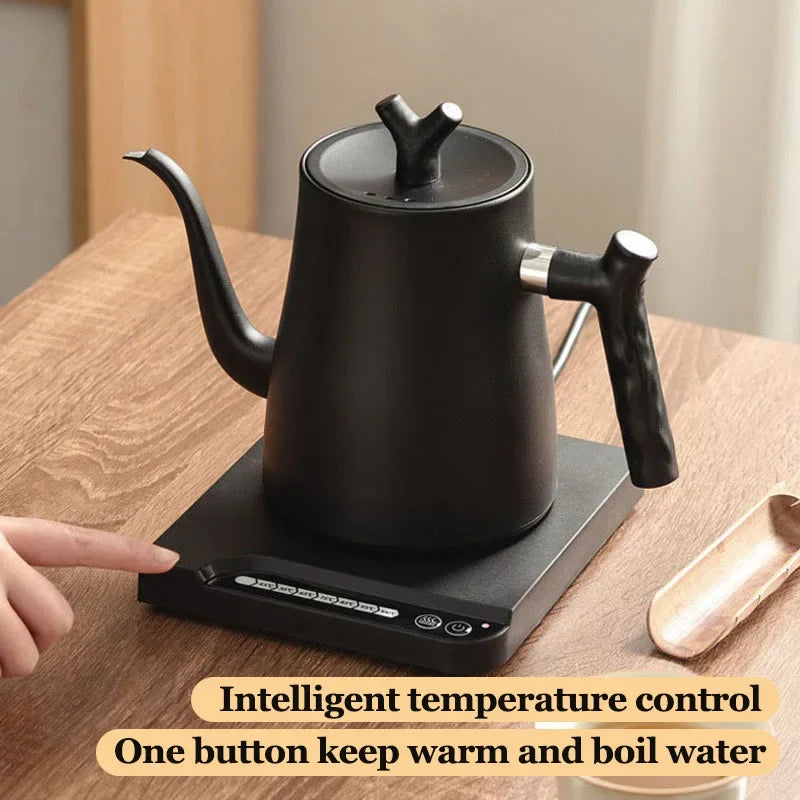 220V Thermostatic Coffee Pot Gooseneck Electric Espresso Pots Household Hand Flush Smart Electric Kettle Coffeeware Teaware