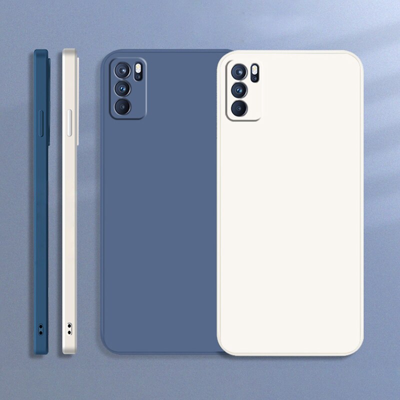 Square Liquid Silicone Case for OPPO Reno 6 Pro Plus Ultra Thin Protect Funda Reno6 6Pro ProPlus 5G Original Phone Cover Classic
