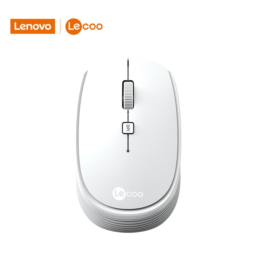 Lenovo Laptop Wireless Mouse 2.4GH Lecoo WS202 Small Portable Business Office Photoelectric Notebook Desktop Computer Mouse New