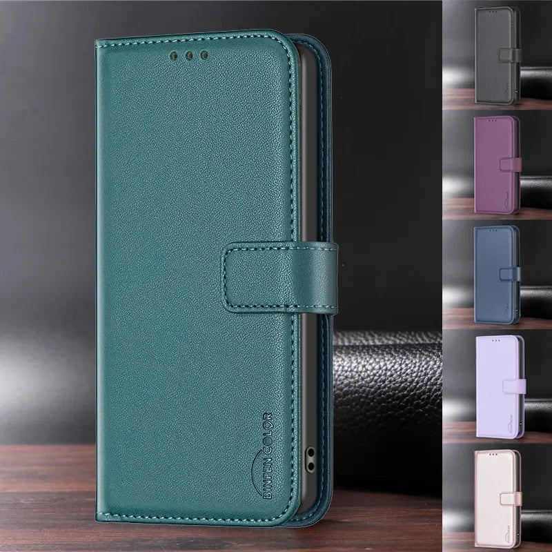 S24+ Wallet Flip Cover Case For Samsung Galaxy S24 Ultra S23 FE S22 Plus 5G S24Plus Shockproof Luxury Magnetic Leather Cases