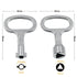 Wear Resistance Zinc Alloy Durable Sturdy Key Wrench Triangle Cabinet Drawer Electrical Elevator Valve Small Switch