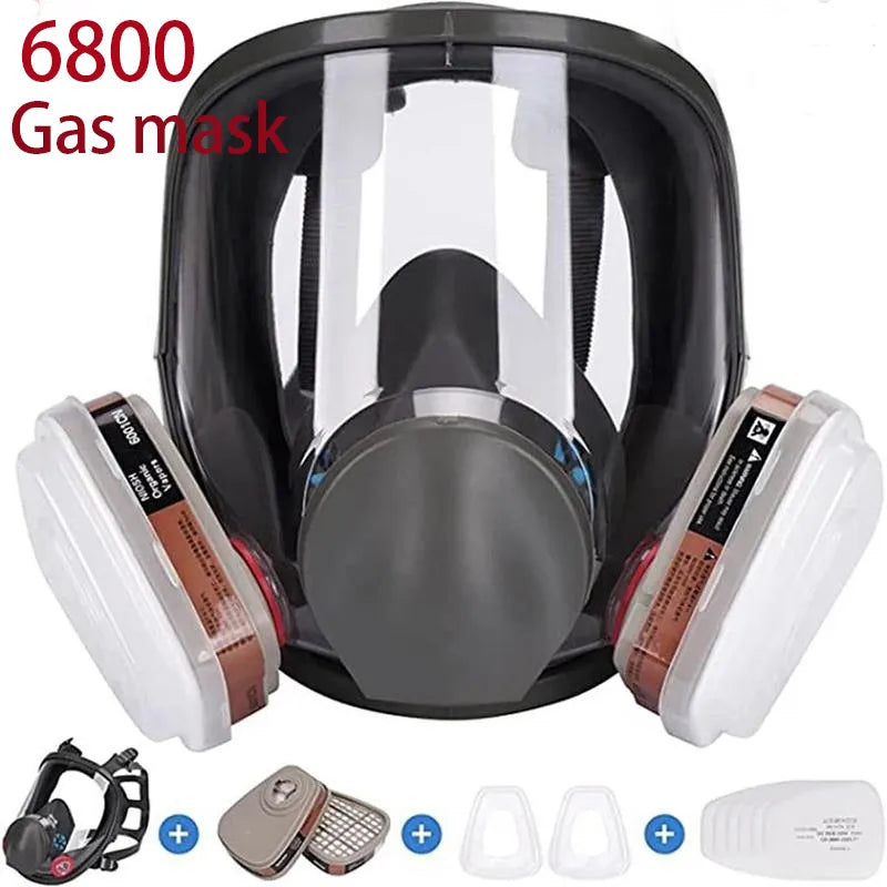 7 In 1 Industrial Painting Respirator 6800 Gas Mask Organic Gas Safety Work Filter Dust Full Formaldehyde Protection Face Mask