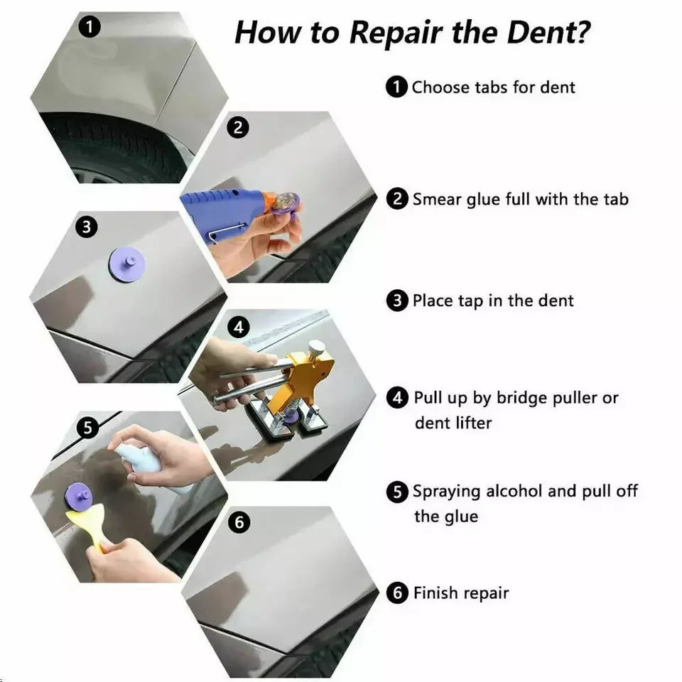 60/100/120Pcs New Glue Pulling Tabs Car Body Dent Removal Pulling Tabs Paintless Dent Repair Tools Glue Puller Tabs Set