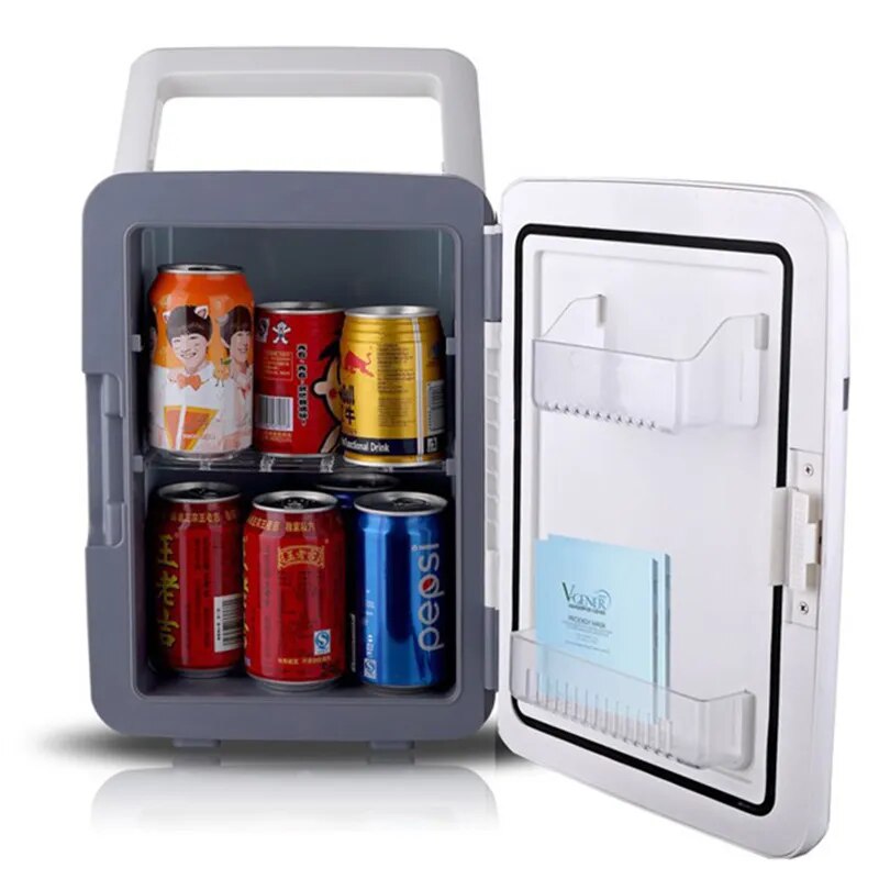 10L Vertical Car Refrigerator Mini Small Refrigerator Household Cooling and Warming Box Cosmetics Beverage Refrigerator