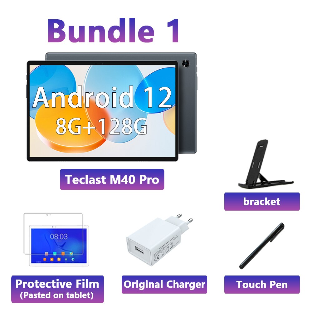 Teclast M40 Pro 10.1'' Tablet 1920x1200 Android 12 UNISOC T616 Octa Core 8GB RAM 128GB ROM Tablets PC 4G Network Dual Wifi