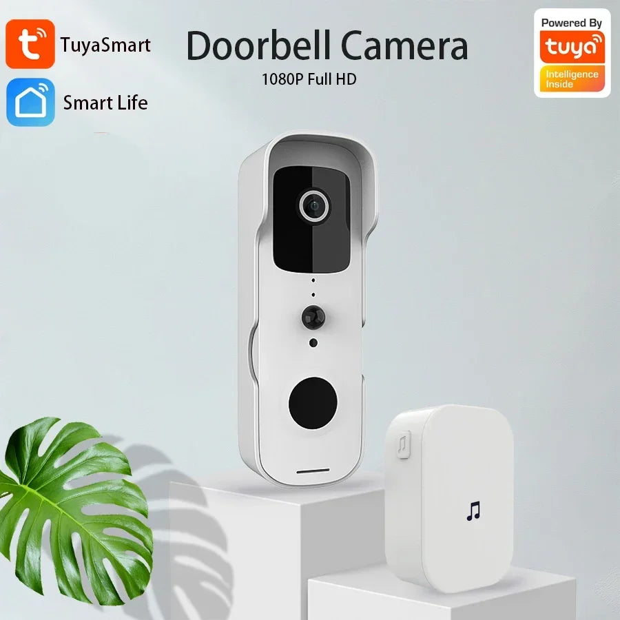 Tuya Smart Video Doorbell Waterproof Night Vision Home Security 1080P FHD Camera Digital Visual Intercom WIFI Tuya Door Bell 1X
