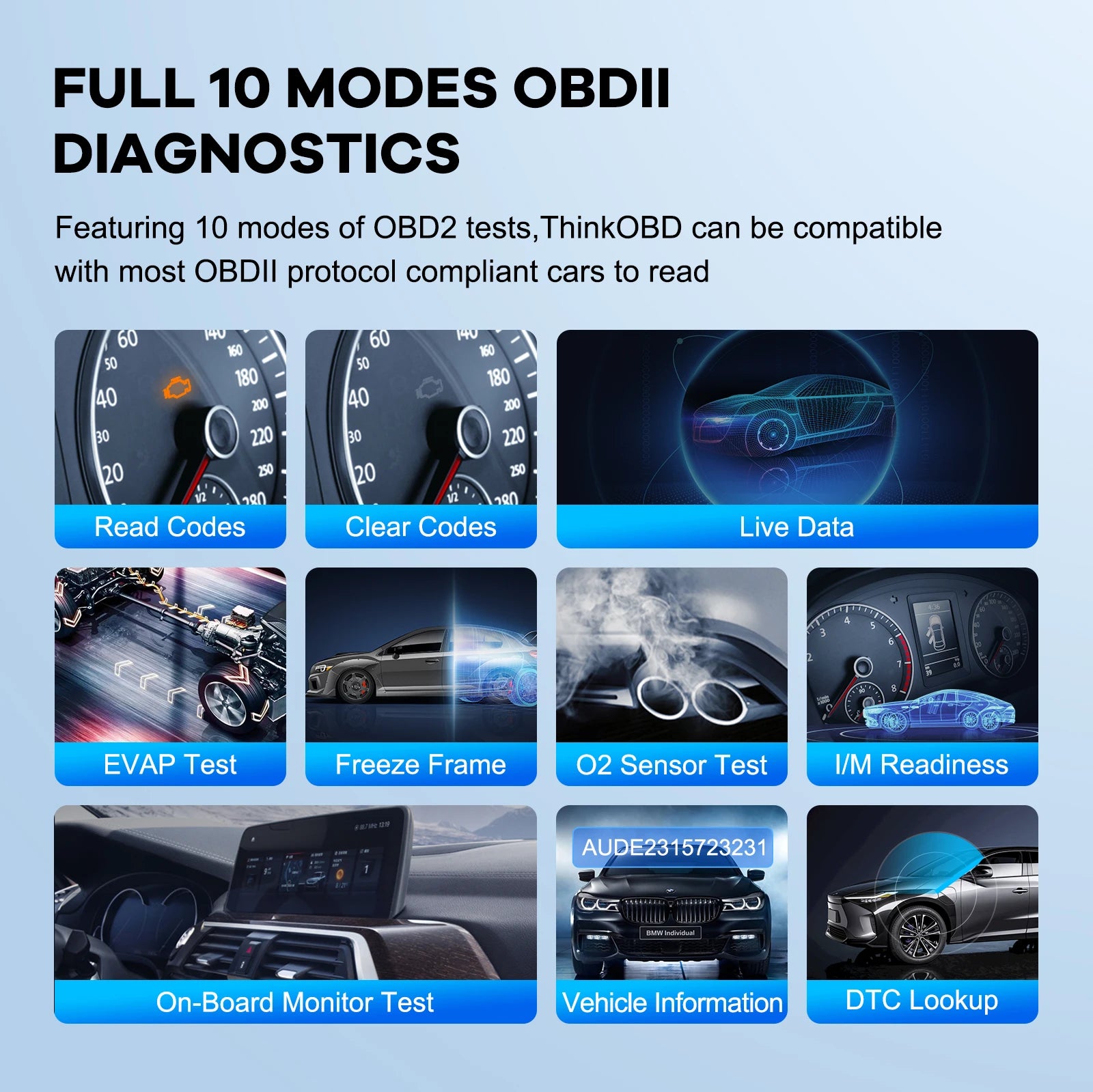 MUCAR CDL20 Obd2 Car Auto Diagnostic Tools Obd 2 Scanner Automotivo Code Reader Check Engine Full OBD 2 Functions Lifetime Free