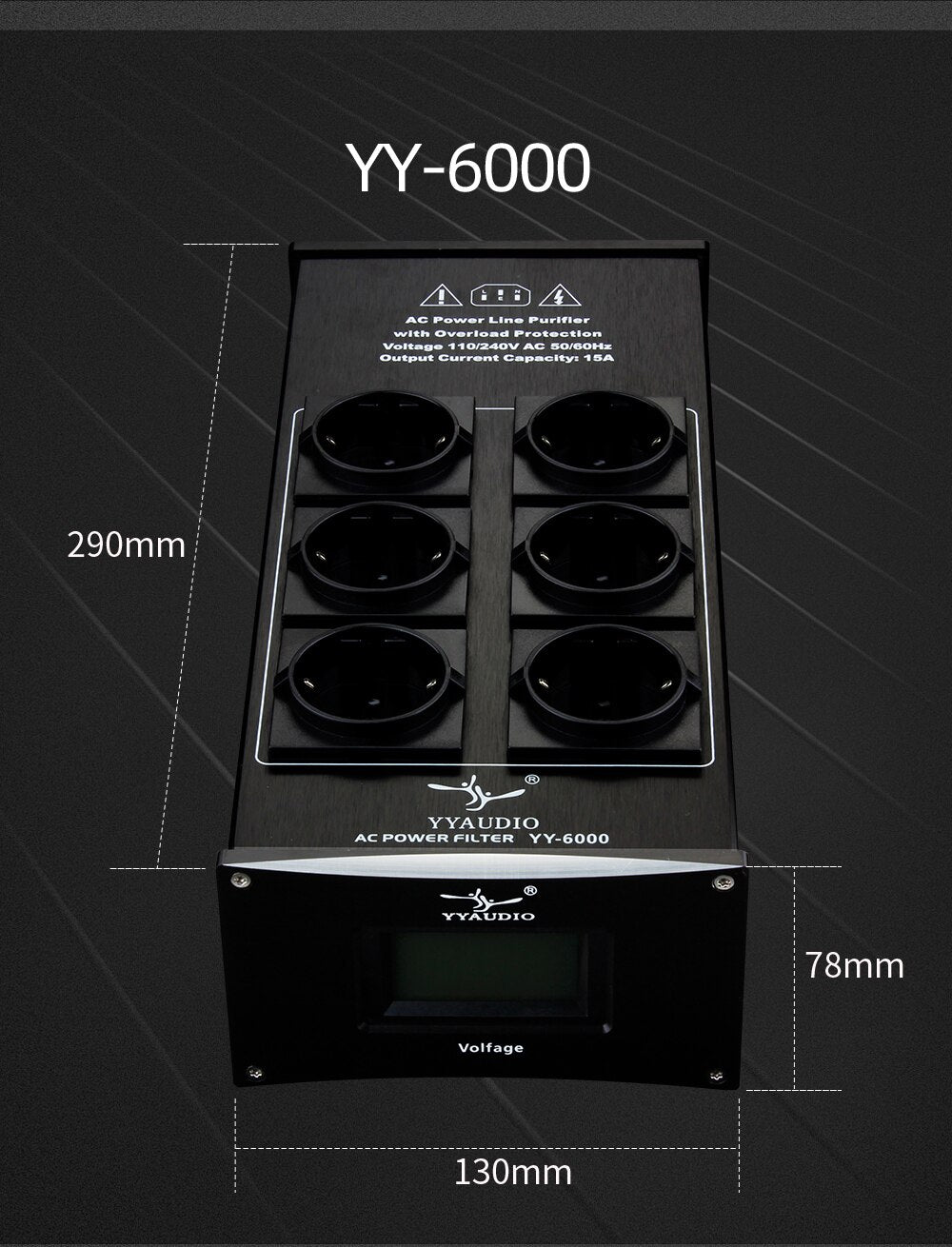 YY AUDIO Top quality HiFi Power Filter audio Noise Filter Power EU Outlets Strip Purifier Speaker noise reduction socket