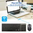 Rechargeable Keyboard and Mouse Combo Russian Hebrew Wireless Compact Slim Silent Keyboard Mouse Set for Laptop PC Computer