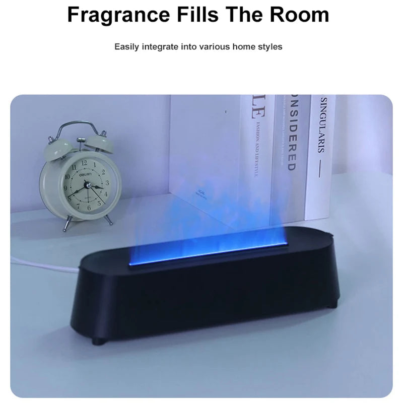 New Air Humidifier Aromatherapy Humidifier with Remote Control 7-color 3D Simulation Flame Aroma Diffuser Essential Oil Diffuser
