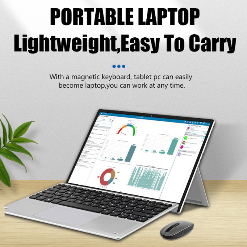 CRELANDER 2 In 1 Laptop Touch Screen 12.3 Inch 3K 12GB RAM 512GB SSD Intel J4125 Windows 11 Notebook Computer Tablet Pc