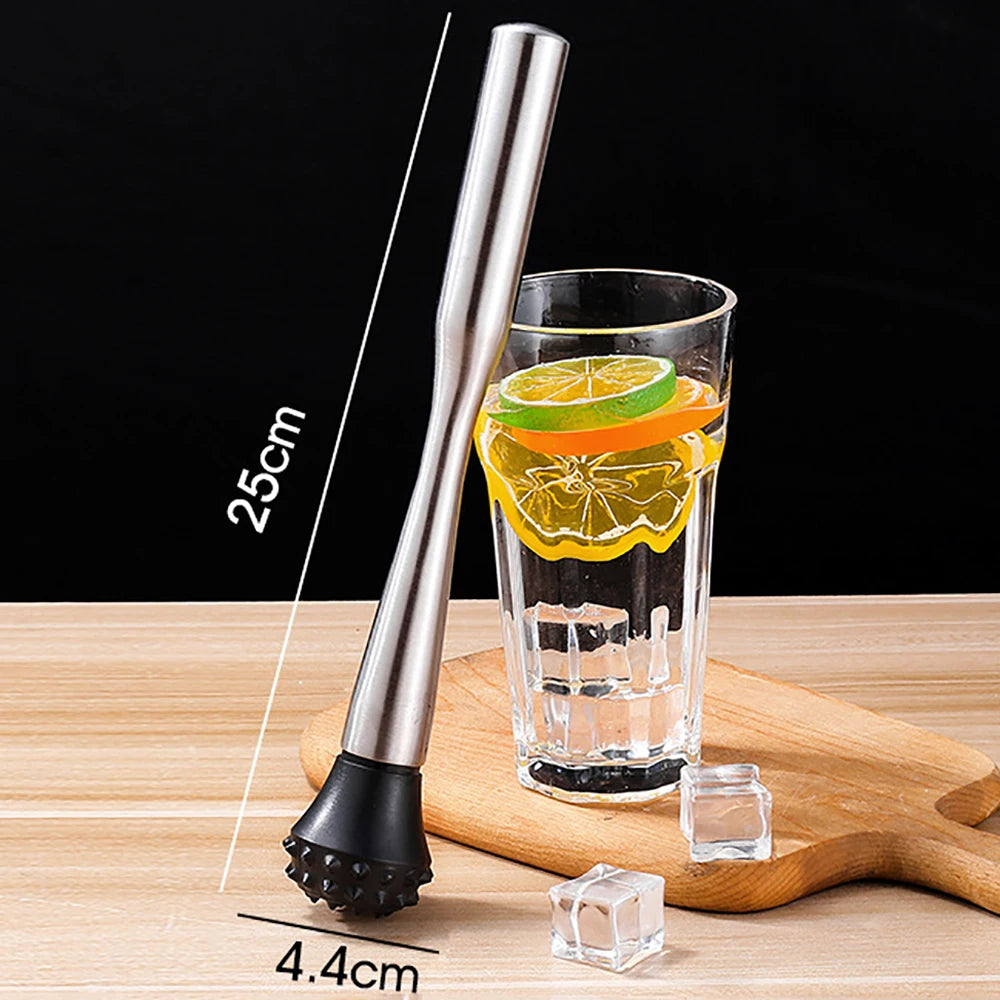 Stainless Steel Wine Mixing Stick Bar Cocktail Shaker Mojito Mint Muddler Cocktail Muddler Ice Crusher Hammer Bartenders Barware