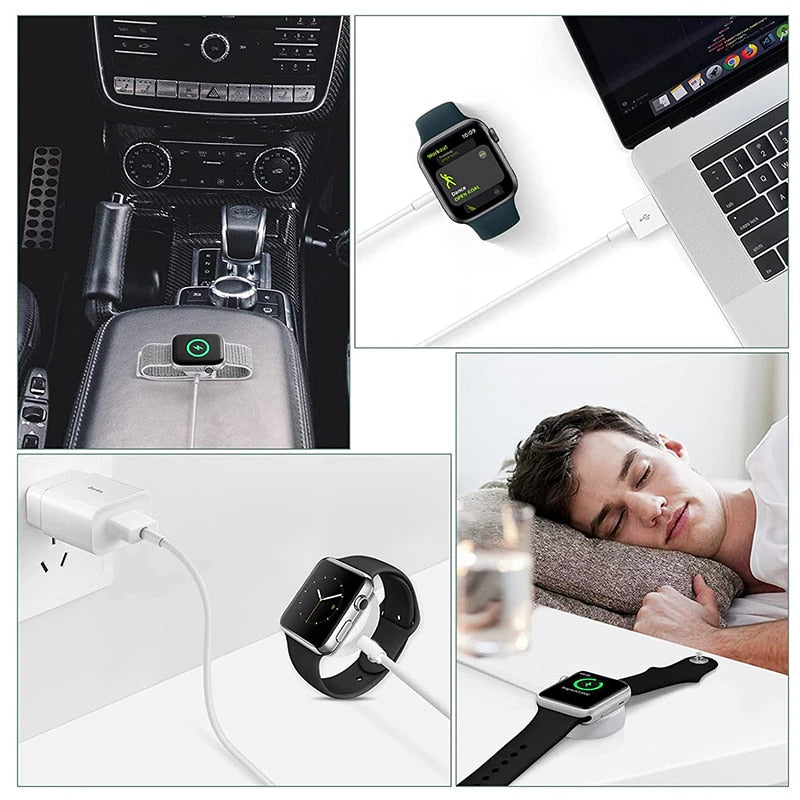 Magnetic Wireless Charger for Apple Watch Series Portable Fast Charging Station USB Charger Cable for iWatch 8 7 6 SE 5 4 3 2 1