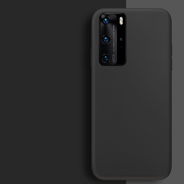 Luxury Liquid Silicone Phone Case For HUAWEI P40 P30 Lite P20 P50 Pro Shockproof Protection Back Cover For HUAWEI P30 Pro Shell