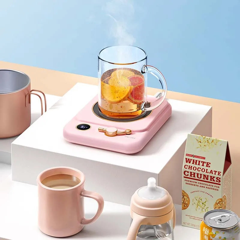 25W Cup Heater Coffee Mug Warmer Smart Electric Hot Plate for Milk Tea Heating Coaster 3 Gear Warming Pad Hot Tea Makers 220V