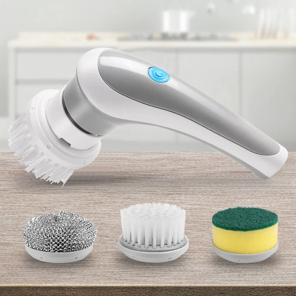 Electric Household Cleaning Brush USB Rechargeable Dishwashing Brush Multifunctional Cleaning Brush For Kitchen Bathroom
