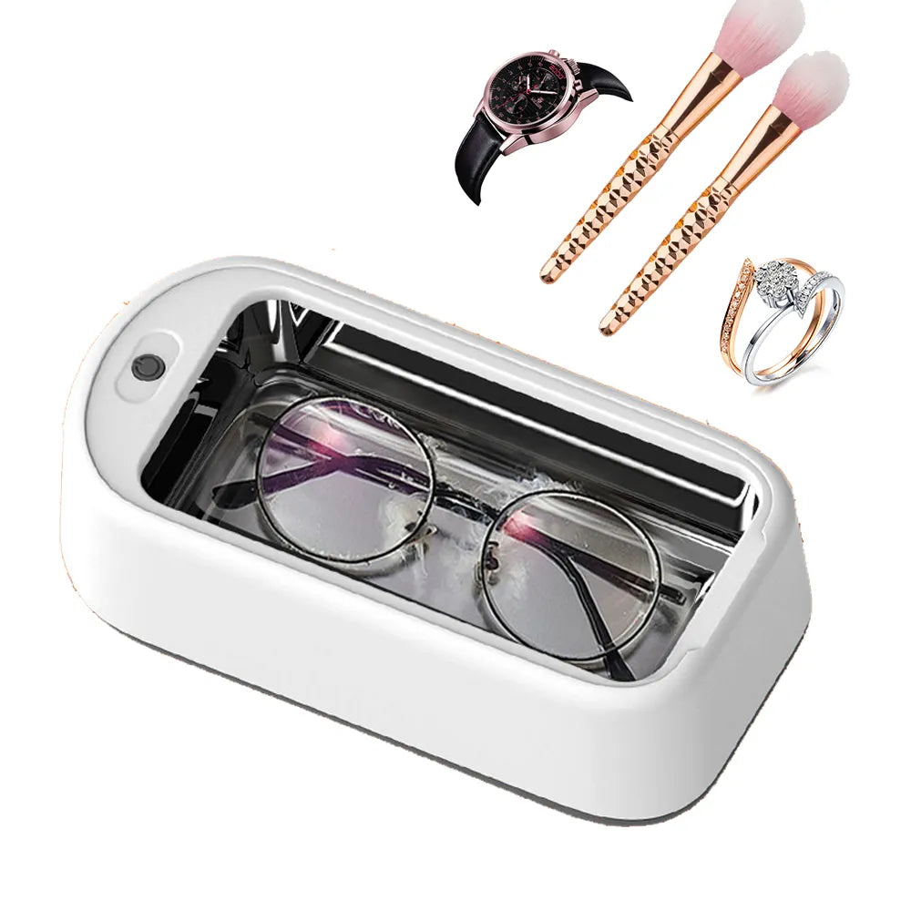 Ultrasonic Jewelry Cleaner 40W 640ML Portable Household Professional Ultrasonic Eyeglasses Cleaning Machine With Timer Function