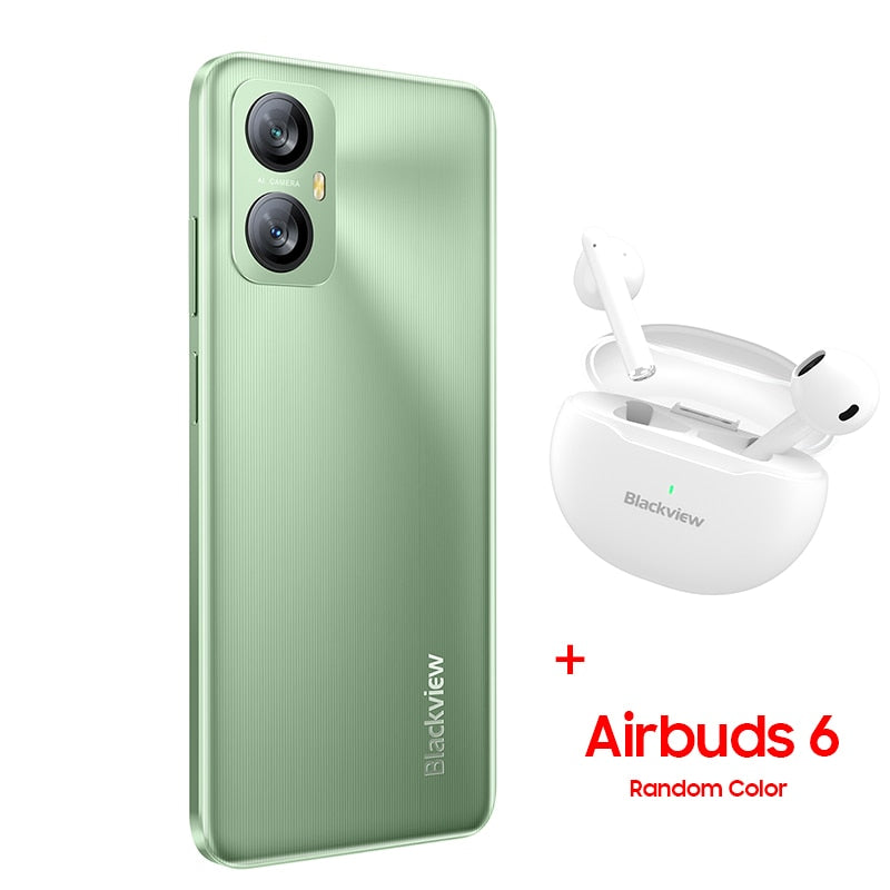 Blackview A52 New Smartphone 2GB 32GB 6.5 Inch Android 12 Cellphone Octa Core Mobile Phone 5180mAh Dual 4G 13MP Rear Cameras