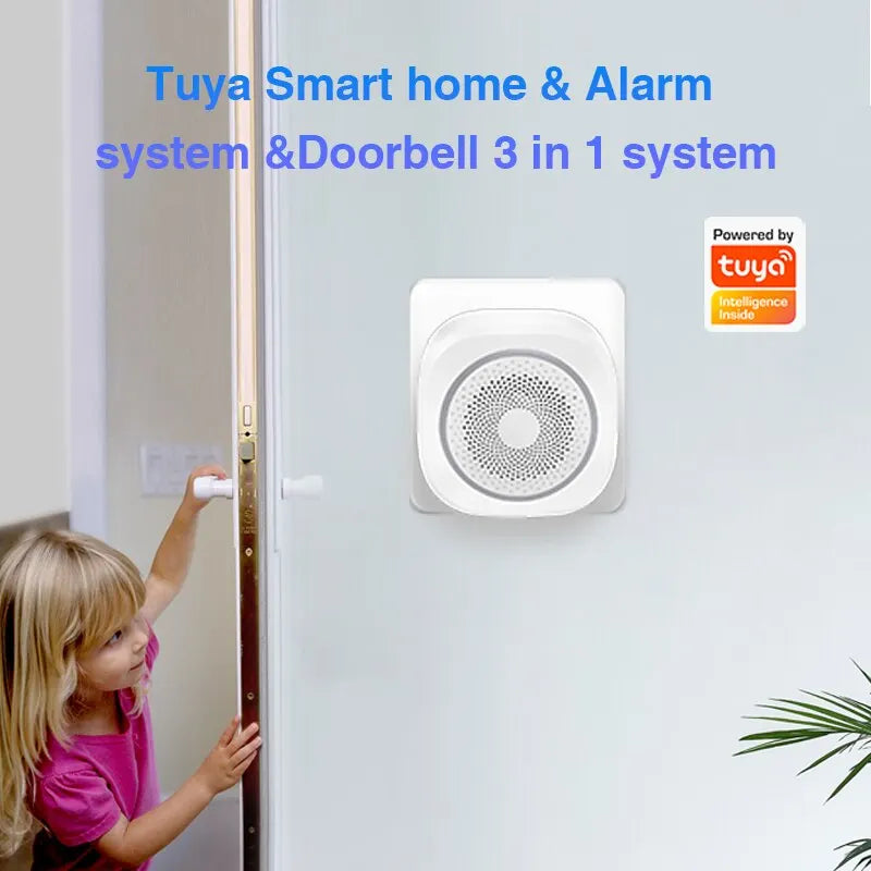 Smart Life Alarm System For Home WIFI Security Alarm Host With Door And Motion Sensor Tuya Smart App Control Work Alexa Google
