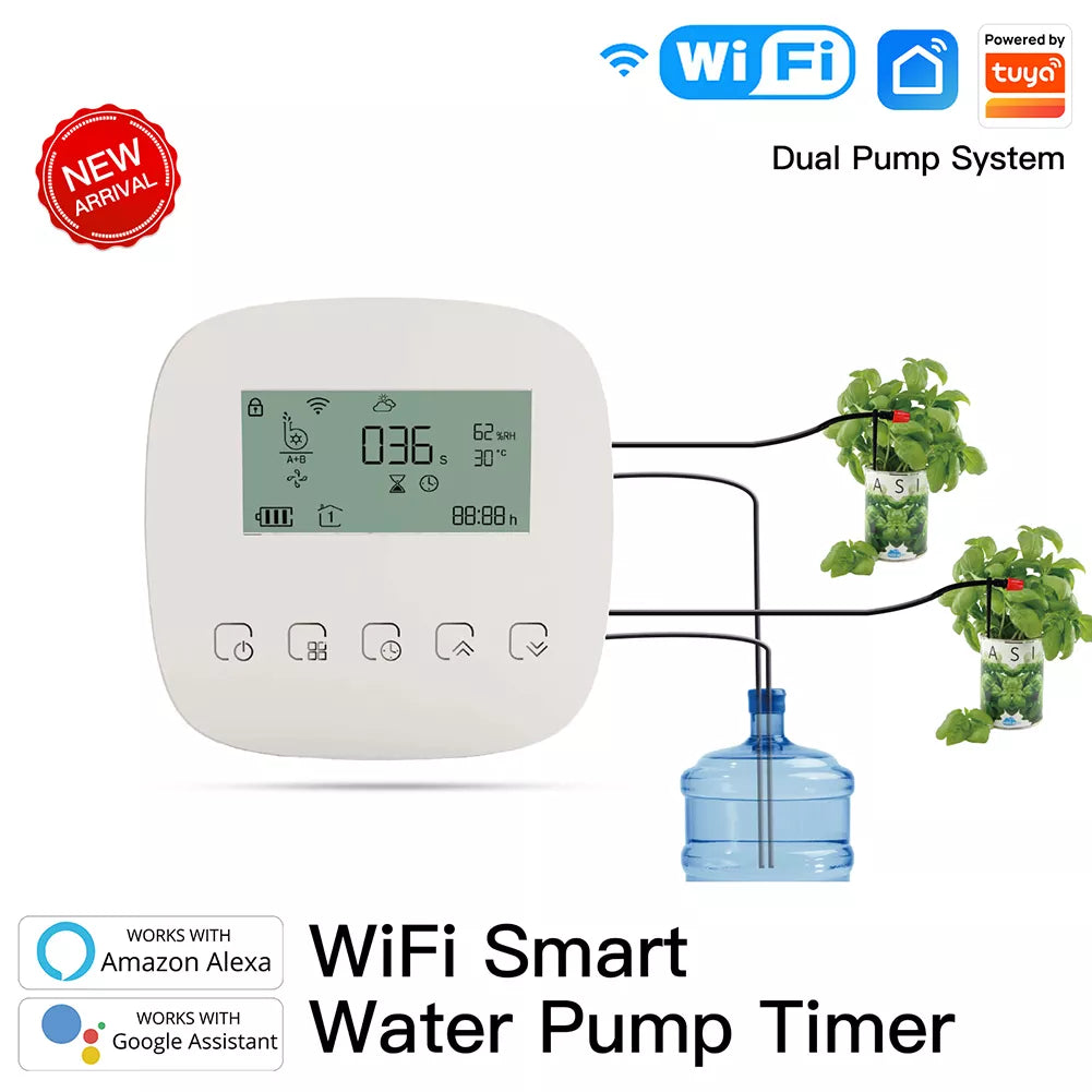 WiFi Smart Watering Machine Automatic Micro-drip Plants Controller System Garden Irrigation USB Chargable Work With Alexa Google